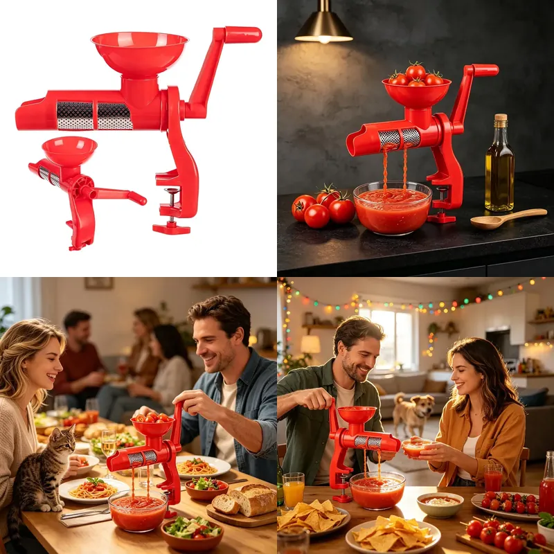 Juicer - Presse-tomates manuel, robot culinaire à manivelle,