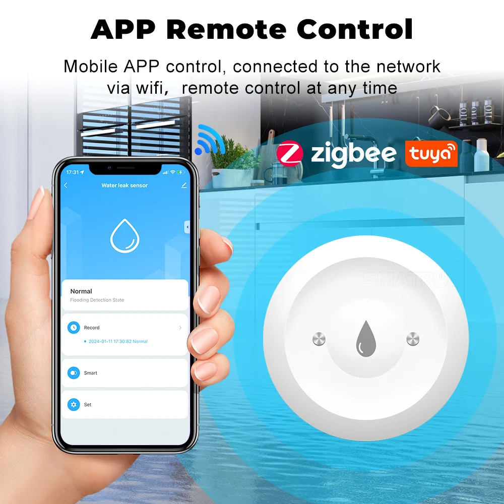 Tuya Zigbee capteur de fuite d - Kitchen Appliances Video avis et prix