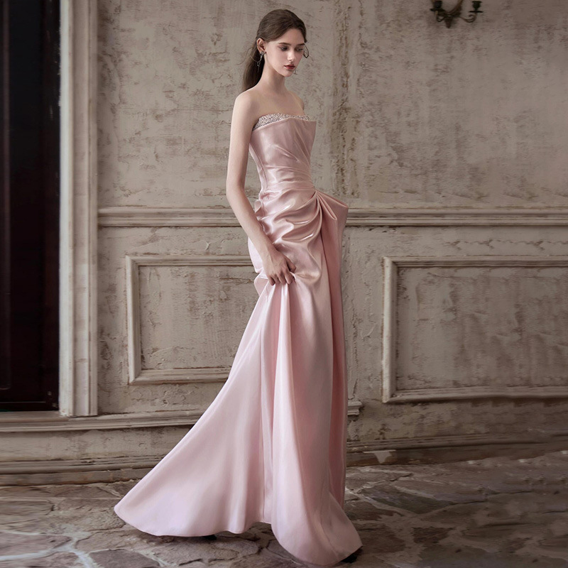 Robe de soirée française rose  - Toaster avis et prix