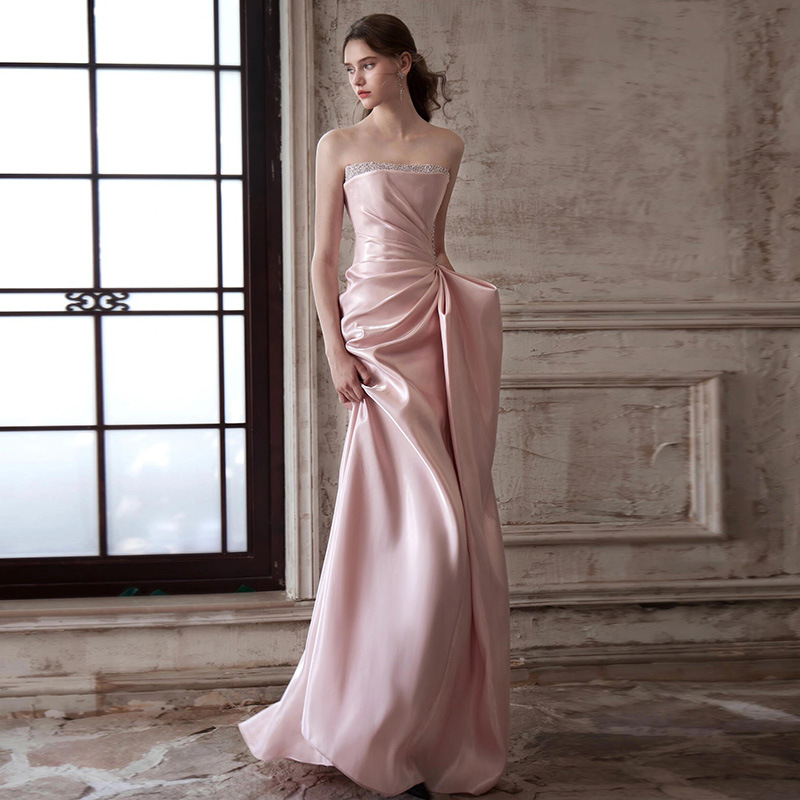 Robe de soirée française rose  - Toaster avis et prix